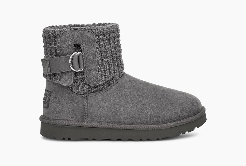 Ugg Mini Boot Womens - Ugg Classic Solene Mini Grey - 185SHMXOY